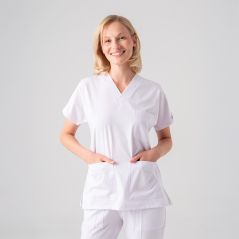 White Dr. Greys Best Lycra Scrubs Set