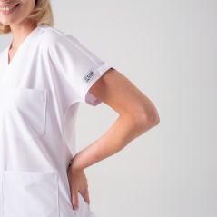 White Dr. Greys Best Lycra Scrubs Set