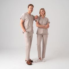 Cream Dr. Greys Best Lycra Scrubs Set