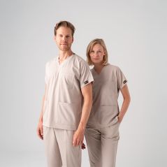 Cream Dr. Greys Best Lycra Scrubs Set