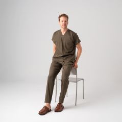 Khaki Dr. Greys Best Lycra Scrubs Set