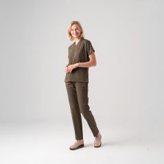 Khaki Dr. Greys Best Lycra Scrubs Set
