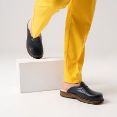 Men's Leather Gold Sabo Slippers