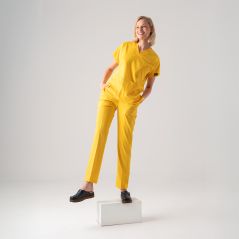 Yellow Dr. Greys Best Lycra Scrubs Set