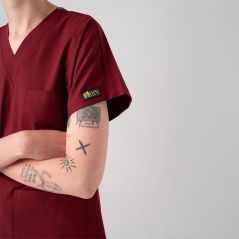 Burgundy Dr. Greys Best Lycra Scrubs Set