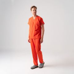 Orange Dr. Greys Best Lycra Scrubs Set
