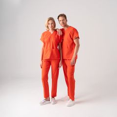Orange Dr. Greys Best Lycra Scrubs Set