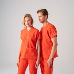 Orange Dr. Greys Best Lycra Scrubs Set