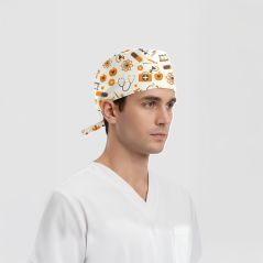 Atomik Desenli Bone (Cotton Likra Kumaş)