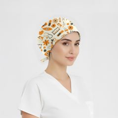 Atomik Desenli Bone (Cotton Likra Kumaş)