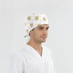 Love Frog Patterned Cap (Cotton Lycra Fabric)