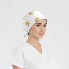 Love Frog Patterned Cap (Cotton Lycra Fabric)