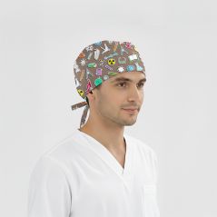 Keşif Vadisi Desenli Bone (Cotton Likra Kumaş)