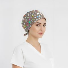 Keşif Vadisi Desenli Bone (Cotton Likra Kumaş)