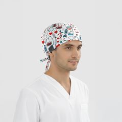 Medical Patterned Cap (Cotton Lycra Fabric)