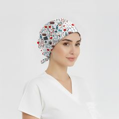 Medical Patterned Cap (Cotton Lycra Fabric)