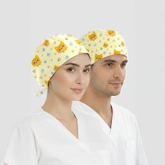 Minnoş Kedi Desenli Bone (Cotton Likra Kumaş)