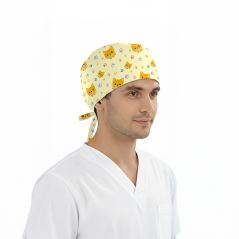 Minnoş Kedi Desenli Bone (Cotton Likra Kumaş)