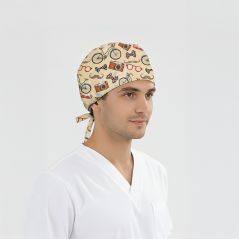 Nostalji Desenli Bone (Cotton Likra Kumaş)
