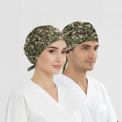 Orman Kamuflajı Desenli Bone (Cotton Likra Kumaş)