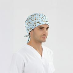 Yelken Dümeni Desenli Bone (Cotton Likra Kumaş)