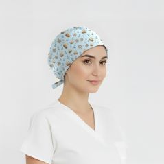 Yelken Dümeni Desenli Bone (Cotton Likra Kumaş)