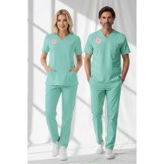 Aile Sağlığı Forması Scrubs Likralı Takım Sağlık Bakanlığı Uyumlu-Bermuda