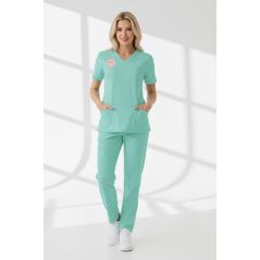 Aile Sağlığı Forması Scrubs Likralı Takım Sağlık Bakanlığı Uyumlu-Bermuda