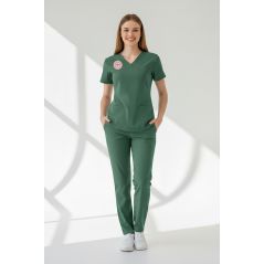 Ameliyathane Personeli Forması Alt Üst Scrubs Takım (Sağlık Bakanlığı 2025 Standartlarıyla Uyumlu)-Frosty Spruce