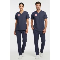 Hemşire Forması Scrubs Likralı Takım Sağlık Bakanlığı Uyumlu-Patriot Blue