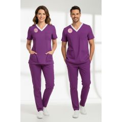 Sorumlu Ebe Forması Alt Üst Scrubs Takım (Sağlık Bakanlığı 2025 Standartlarıyla Uyumlu)-Byzantium