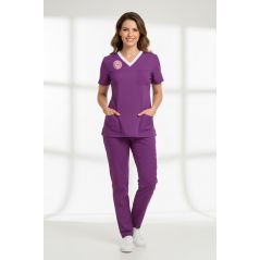 Sorumlu Ebe Forması Alt Üst Scrubs Takım (Sağlık Bakanlığı 2025 Standartlarıyla Uyumlu)-Byzantium