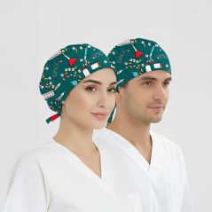 İlaç Kutusu Desenli Bone (Cotton Likra Kumaş)