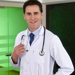 Male Classic Collar Visiting Doctor Apron (Alpaca Fabric)