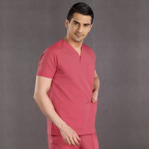 Pomegranate Flower Classic Surgical Collar Scrubs Suit (Thin Fabric)