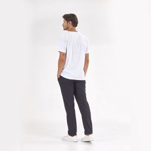 Top White Pants Navy Blue Silva Lux Lycra Suit