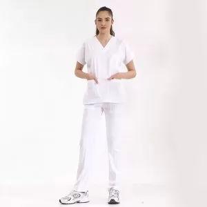 Beyaz Lüks Likralı Greys Takım