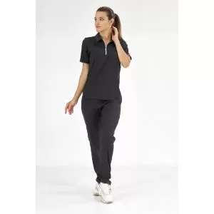 Siyah Polo Lüks Likra Takım