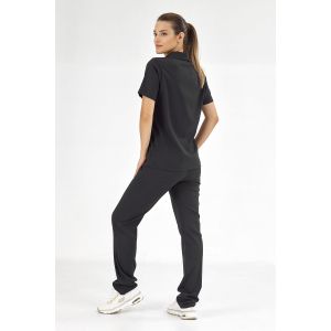 Siyah Polo Lüks Likra Takım