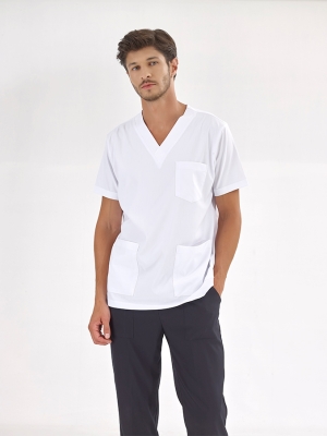 White Silva Lux Lycra Single Top