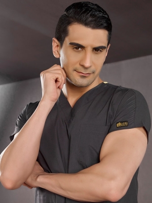Füme Dr. Greys Doktor Hemşire Medikal Scrubs Takım Terikoton Kumaş