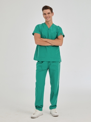 Surgical Green Dr. Greys Doctor Nurse Medical Scrubs Set Poly‑cotton blend fabric