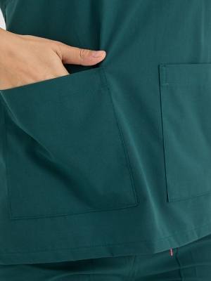 Petrol Yeşili Dr. Greys Doktor Hemşire Medikal Scrubs Takım Terikoton Kumaş