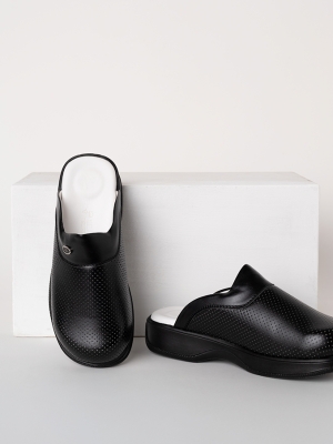 Black Women's Doctor Nurse Medical Classic Perforated Clogs