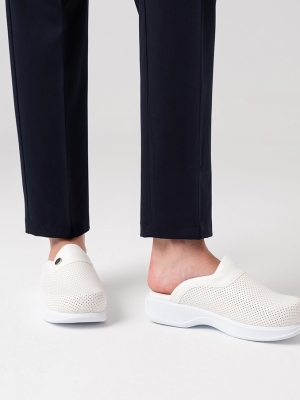 White Women's Doctor Nurse Medical Classic Perforated Clogs