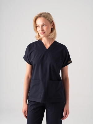 Lacivert Dr. Greys Doktor Hemşire Medikal Scrubs Takım Best Likralı Kumaş