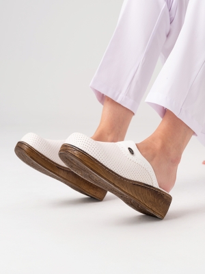 White Women's Doctor Nurse Medical VivaColor Clogs