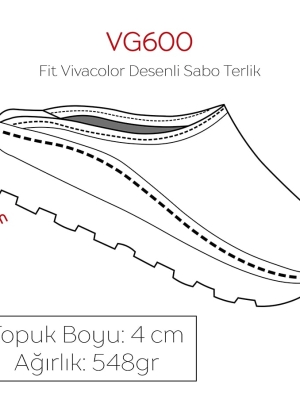 Kelebek Kadın Doktor Hemşire Medikal Fit Vivacolor Sabo Terlik