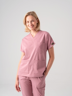 Gül Kurusu Dr. Greys Doktor Hemşire Medikal Scrubs Takım Best Likralı Kumaş