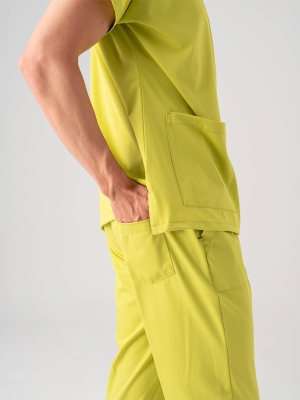 Neon Yeşil Dr. Greys Doktor Hemşire Medikal Scrubs Takım Best Likralı Kumaş
